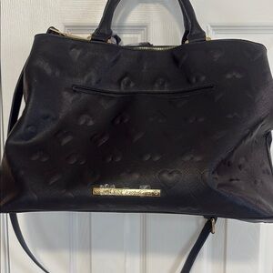 Betsey Johnson Black Satchel Bags with Sleek Design
